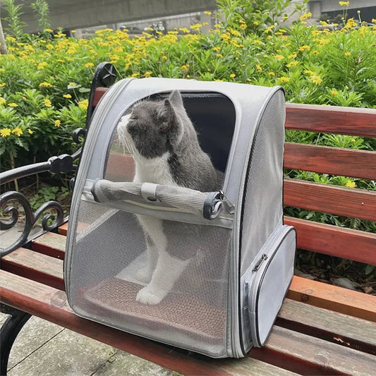 Pet Cat Carrier Bag Outdoor Travel Backpack for Cats Small Dogs Breathable Cat Carrying Bag Suitable for Cats