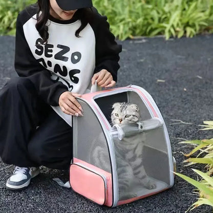 Pet Cat Carrier Bag Outdoor Travel Backpack for Cats Small Dogs Breathable Cat Carrying Bag Suitable for Cats