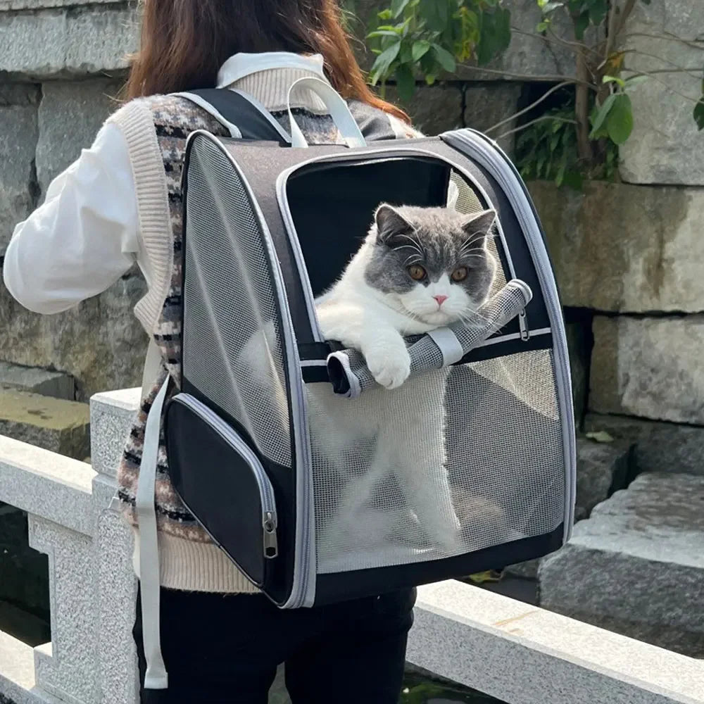 Pet Cat Carrier Bag Outdoor Travel Backpack for Cats Small Dogs Breathable Cat Carrying Bag Suitable for Cats